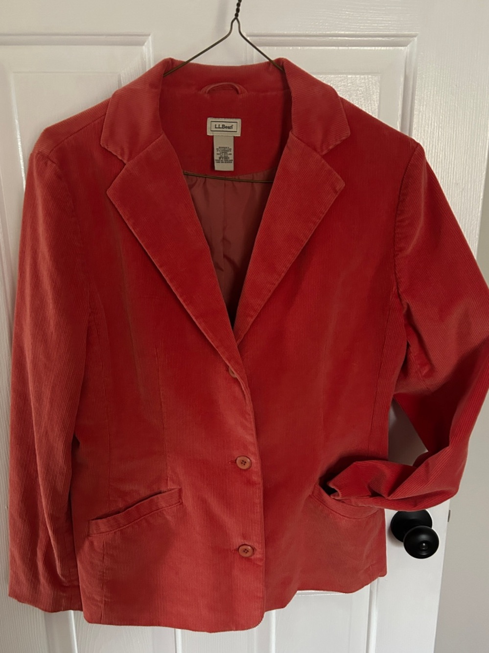 L.L. Bean Women's Coral Corduroy Blazer